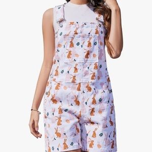 Bunny Overalls • Romper • Easter Outfit • Medium